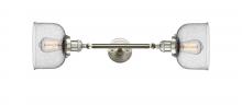 Innovations Lighting 208L-SN-G74 - Bell - 2 Light - 8 inch - Brushed Satin Nickel - Adjustable Bath Vanity Light