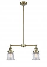 Innovations Lighting 209-AB-G182S - Canton - 2 Light - 21 inch - Antique Brass - Stem Hung - Adjustable Island Light