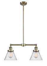 Innovations Lighting 209-AB-G44 - Cone - 2 Light - 21 inch - Antique Brass - Stem Hung - Adjustable Island Light