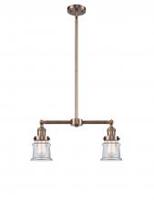 Innovations Lighting 209-AC-G182S - Canton - 2 Light - 21 inch - Antique Copper - Stem Hung - Adjustable Island Light