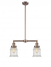 Innovations Lighting 209-AC-G184 - Canton - 2 Light - 21 inch - Antique Copper - Stem Hung - Adjustable Island Light
