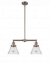 Innovations Lighting 209-AC-G44 - Cone - 2 Light - 21 inch - Antique Copper - Stem Hung - Adjustable Island Light