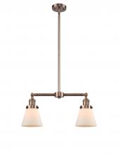 Innovations Lighting 209-AC-G61 - Cone - 2 Light - 21 inch - Antique Copper - Stem Hung - Adjustable Island Light