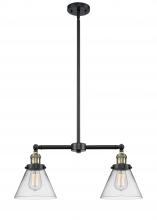 Innovations Lighting 209-BAB-G42 - Cone - 2 Light - 21 inch - Black Antique Brass - Stem Hung - Adjustable Island Light