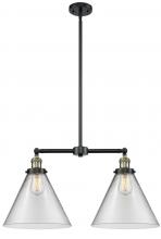 Innovations Lighting 209-BAB-G42-L - Cone - 2 Light - 21 inch - Black Antique Brass - Stem Hung - Adjustable Island Light