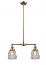 Innovations Lighting 209-BB-G142 - Chatham - 2 Light - 21 inch - Brushed Brass - Stem Hung - Adjustable Island Light