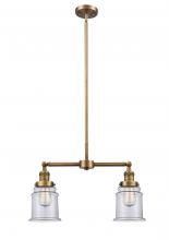 Innovations Lighting 209-BB-G182 - Canton - 2 Light - 21 inch - Brushed Brass - Stem Hung - Adjustable Island Light