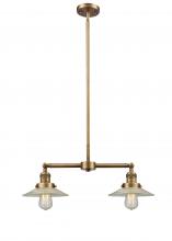 Innovations Lighting 209-BB-G2-LED - Halophane - 2 Light - 21 inch - Brushed Brass - Stem Hung - Adjustable Island Light