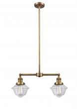 Innovations Lighting 209-BB-G532 - Oxford - 2 Light - 24 inch - Brushed Brass - Stem Hung - Adjustable Island Light