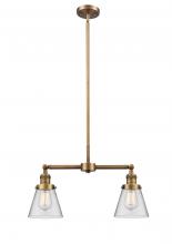 Innovations Lighting 209-BB-G62 - Cone - 2 Light - 21 inch - Brushed Brass - Stem Hung - Adjustable Island Light