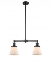 Innovations Lighting 209-BK-G61 - Cone - 2 Light - 21 inch - Matte Black - Stem Hung - Adjustable Island Light