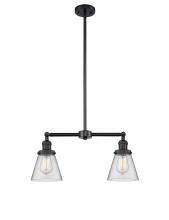Innovations Lighting 209-BK-G62 - Cone - 2 Light - 21 inch - Matte Black - Stem Hung - Adjustable Island Light