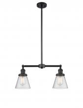 Innovations Lighting 209-BK-G64 - Cone - 2 Light - 21 inch - Matte Black - Stem Hung - Adjustable Island Light