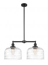 Innovations Lighting 209-BK-G713-L - Bell - 2 Light - 21 inch - Matte Black - Stem Hung - Adjustable Island Light