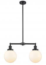 Innovations Lighting 209-OB-G201-8 - Beacon - 2 Light - 25 inch - Oil Rubbed Bronze - Stem Hung - Adjustable Island Light