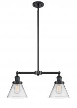 Innovations Lighting 209-OB-G42 - Cone - 2 Light - 21 inch - Oil Rubbed Bronze - Stem Hung - Adjustable Island Light