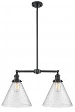 Innovations Lighting 209-OB-G44-L - Cone - 2 Light - 21 inch - Oil Rubbed Bronze - Stem Hung - Adjustable Island Light