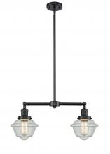 Innovations Lighting 209-OB-G534 - Oxford - 2 Light - 24 inch - Oil Rubbed Bronze - Stem Hung - Adjustable Island Light