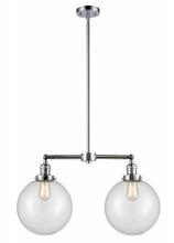 Innovations Lighting 209-PC-G202-10 - Beacon - 2 Light - 25 inch - Polished Chrome - Stem Hung - Adjustable Island Light