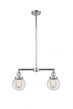 Innovations Lighting 209-PC-G202-6 - Beacon - 2 Light - 23 inch - Polished Chrome - Stem Hung - Adjustable Island Light