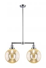 Innovations Lighting 209-PC-G208-10 - Beacon - 2 Light - 25 inch - Polished Chrome - Stem Hung - Adjustable Island Light