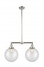 Innovations Lighting 209-PN-G202-10 - Beacon - 2 Light - 25 inch - Polished Nickel - Stem Hung - Adjustable Island Light