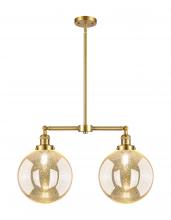 Innovations Lighting 209-SG-G208-10 - Beacon - 2 Light - 25 inch - Satin Gold - Stem Hung - Adjustable Island Light