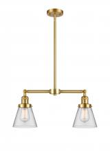 Innovations Lighting 209-SG-G62 - Cone - 2 Light - 21 inch - Satin Gold - Stem Hung - Adjustable Island Light