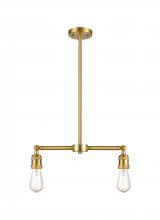 Innovations Lighting 209-SG - Bare Bulb - 2 Light - 20 inch - Satin Gold - Stem Hung - Adjustable Island Light