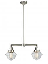 Innovations Lighting 209-SN-G532 - Oxford - 2 Light - 24 inch - Brushed Satin Nickel - Stem Hung - Adjustable Island Light