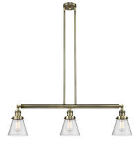 Innovations Lighting 213-AB-G64 - Cone - 3 Light - 39 inch - Antique Brass - Stem Hung - Adjustable Island Light