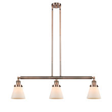 Innovations Lighting 213-AC-G61 - Cone - 3 Light - 39 inch - Antique Copper - Stem Hung - Adjustable Island Light