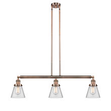 Innovations Lighting 213-AC-G62 - Cone - 3 Light - 39 inch - Antique Copper - Stem Hung - Adjustable Island Light
