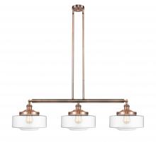 Innovations Lighting 213-AC-G692-12 - Bridgeton - 3 Light - 44 inch - Antique Copper - Stem Hung - Adjustable Island Light