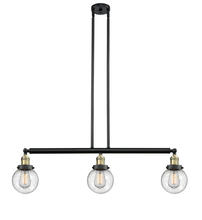 Innovations Lighting 213-BAB-G204-6 - Beacon - 3 Light - 39 inch - Black Antique Brass - Stem Hung - Adjustable Island Light