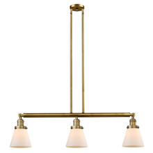 Innovations Lighting 213-BB-G61 - Cone - 3 Light - 39 inch - Brushed Brass - Stem Hung - Adjustable Island Light