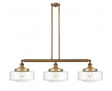 Innovations Lighting 213-BB-G692-12 - Bridgeton - 3 Light - 44 inch - Brushed Brass - Stem Hung - Adjustable Island Light