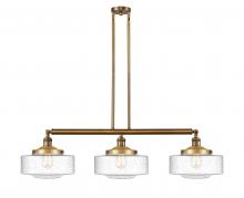 Innovations Lighting 213-BB-G694-12 - Bridgeton - 3 Light - 44 inch - Brushed Brass - Stem Hung - Adjustable Island Light