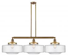 Innovations Lighting 213-BB-G694-16 - Bridgeton - 3 Light - 50 inch - Brushed Brass - Stem Hung - Adjustable Island Light
