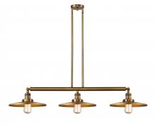 Innovations Lighting 213-BB-MFR-BB-12 - Appalachian - 3 Light - 45 inch - Brushed Brass - Stem Hung - Adjustable Island Light