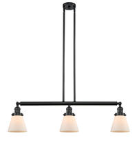 Innovations Lighting 213-BK-G61 - Cone - 3 Light - 39 inch - Matte Black - Stem Hung - Adjustable Island Light