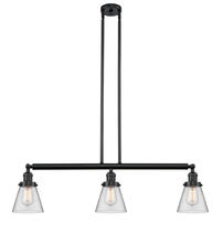 Innovations Lighting 213-BK-G62 - Cone - 3 Light - 39 inch - Matte Black - Stem Hung - Adjustable Island Light