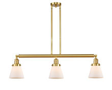 Innovations Lighting 213-SG-G61 - Cone - 3 Light - 39 inch - Satin Gold - Stem Hung - Adjustable Island Light