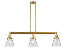 Innovations Lighting 213-SG-G62 - Cone - 3 Light - 39 inch - Satin Gold - Stem Hung - Adjustable Island Light