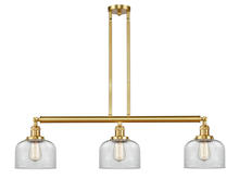 Innovations Lighting 213-SG-G72 - Bell - 3 Light - 41 inch - Satin Gold - Stem Hung - Adjustable Island Light