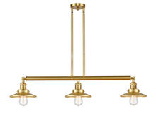 Innovations Lighting 213-SG-M4 - Railroad - 3 Light - 41 inch - Satin Gold - Stem Hung - Adjustable Island Light