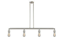 Innovations Lighting 214-SN - Bare Bulb - 4 Light - 48 inch - Brushed Satin Nickel - Stem Hung - Adjustable Island Light