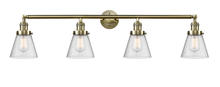 Innovations Lighting 215-AB-G64 - Cone - 4 Light - 42 inch - Antique Brass - Adjustable Bath Vanity Light
