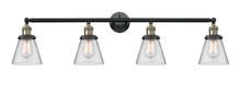 Innovations Lighting 215-BAB-G62 - Cone - 4 Light - 42 inch - Black Antique Brass - Adjustable Bath Vanity Light