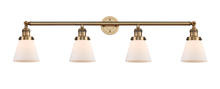 Innovations Lighting 215-BB-G61 - Cone - 4 Light - 42 inch - Brushed Brass - Adjustable Bath Vanity Light